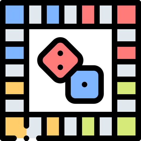 Board Game Detailed Rounded Lineal Color Icon