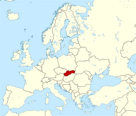 Detailed Slovakia Location Map Maps Of All Countries In