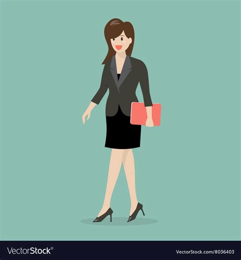 Business Woman Walking Royalty Free Vector Image