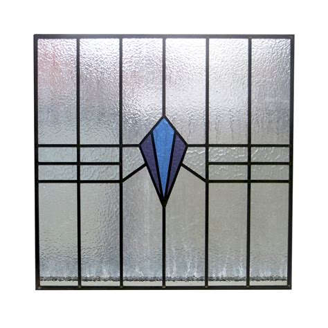 Basic Art Deco Stained Glass Panel From Period Home Style