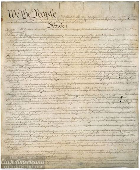 The Original Constitution Of The United States 1787 Click Americana