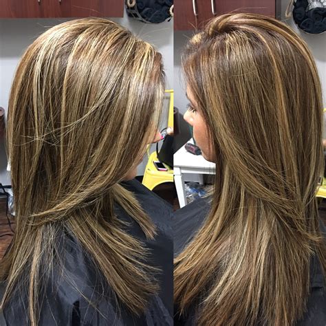 Partial Foil Highlights And Lowlights And Finished Off With A Soft Sleek Look Hair Color And