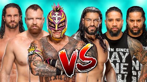 Rey Mysterio And Dean Ambrose And Seth Rollins The Shield Vs The Usos