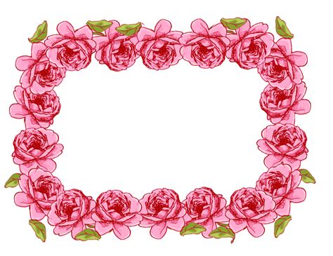 Free Faux Vintage Roses Frame And Borders Png Rosenrahmen Png