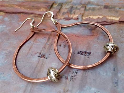 Handmade Copper Hoop Earrings By Traebetruedesign On Etsy Hoop
