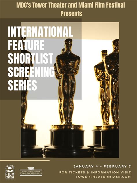 International Feature Shortlist Screening Series Miami Film Festival