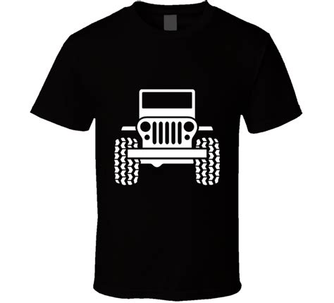 Funny Cool Jeep 4 X 4 Off Roading On Black Back T Shirt