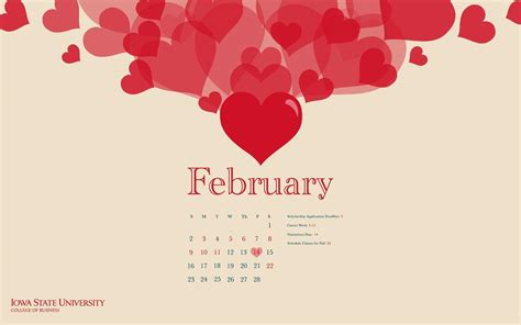 February Cute Wallpapers February Wallpaper Calendar