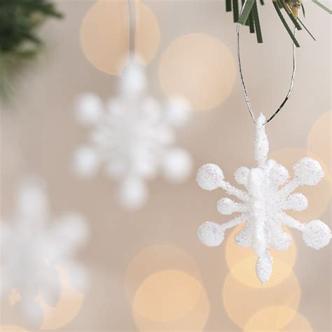 Glittered Miniature Dimensional Snowflake Ornaments Christmas