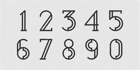Premium Vector Number Set Vector Font Alphabet Modern Dynamic Flat