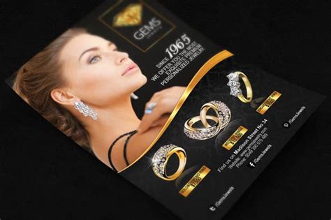 Black And Gold Jewelry Flyer Black Gold Jewelry Jewelry Website Design
