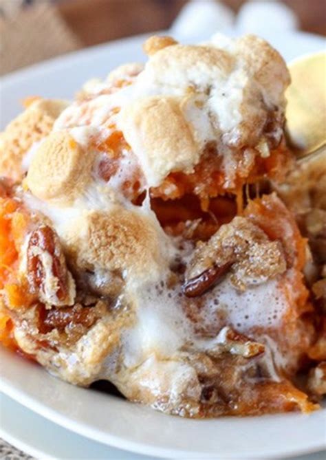 Sweet Potato Casserole With Marshmallows And Streusel Food And