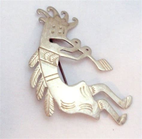 Kokopelli Sterling Silver Pin Native American Native American