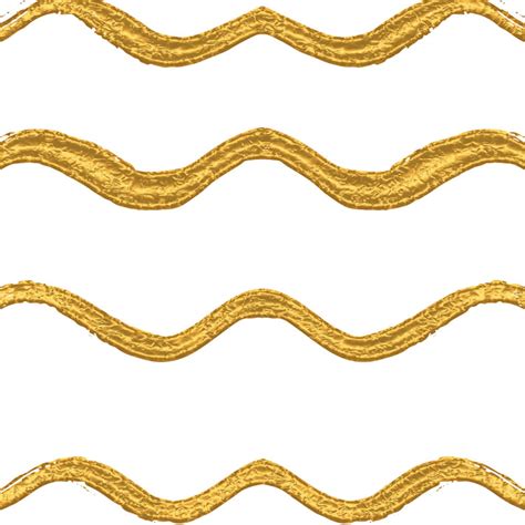 Gold Painted Squiggly Lines Digital Clipart Set Of 10 Lines Etsy
