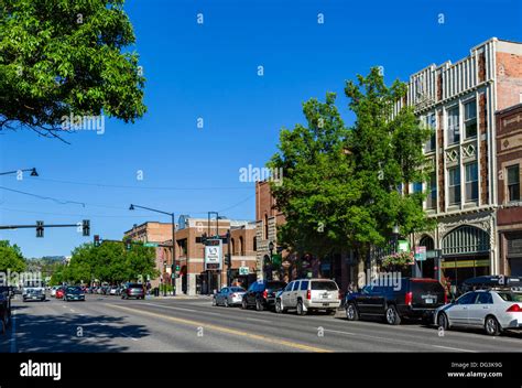 Main Street In Downtown Bozeman Montana Usa Stock Photo Alamy