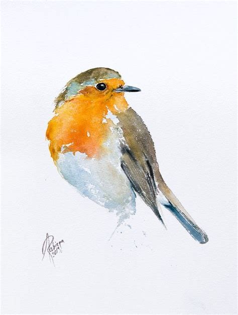 Buy Robin Watercolor By Andrzej Rabiega On Artfinder Discover