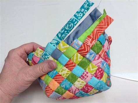 Weave Fabric Strips Into A Charming Basket Quilting Digest