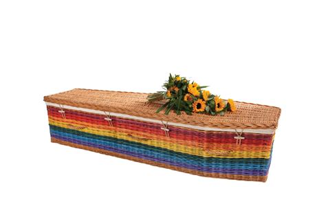 English Willow Rainbow Curved Coffin Full Circle Funerals