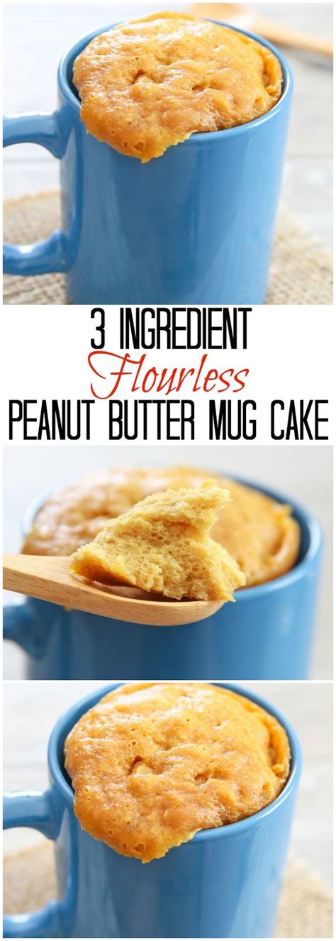 This is the perfect mug cake recipe for that dessert fix or a midnight craving. 3 Ingredient Flourless Peanut Butter Mug Cake | Recipe ...