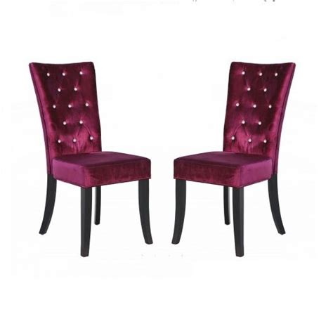 Maybe you would like to learn more about one of these? Belfast Dining Chair In Crushed Purple Velvet in A Pair ...