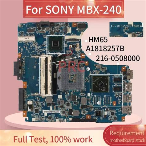 V050 Mbx 240 For Sony Vaio Vpcca1c5e Vpcca1s1e Notebook Mainboard Hm65