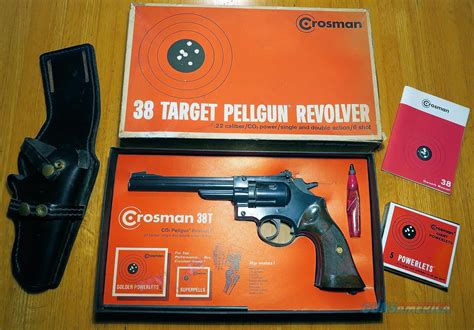 Crosman 38t 22 Cal Air Pistol Original Box And For Sale