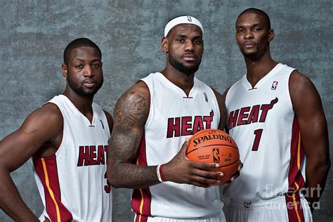 Dwyane Wade Chris Bosh And Lebron James By Jennifer Pottheiser