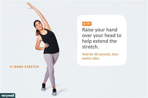 Woman Doing Standing It Band Stretch Itb Stretches Iliotibial Band