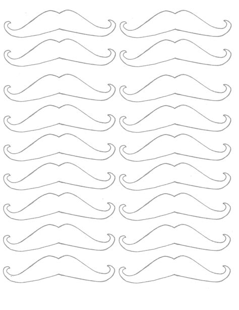 Creators Joy Printable Mustache Cutout Pattern For