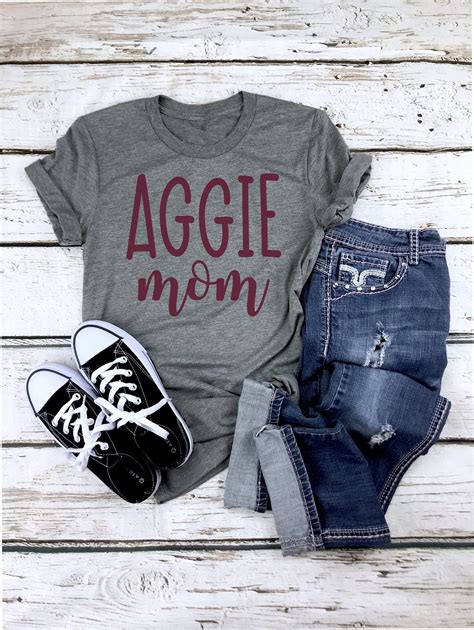 Aggie Mom Shirt Game Day Shirt Texas A M Shirt Vinyl Shirt Etsy
