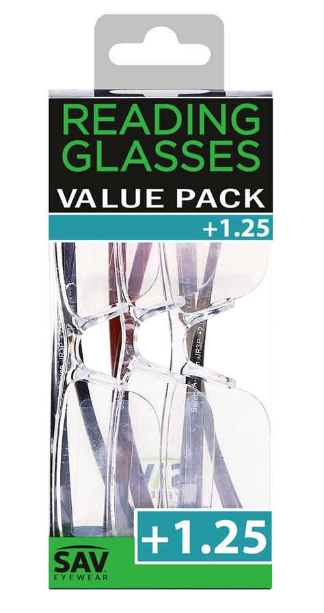 sav value pack reading glasses 3 pack power readers sav eyewear