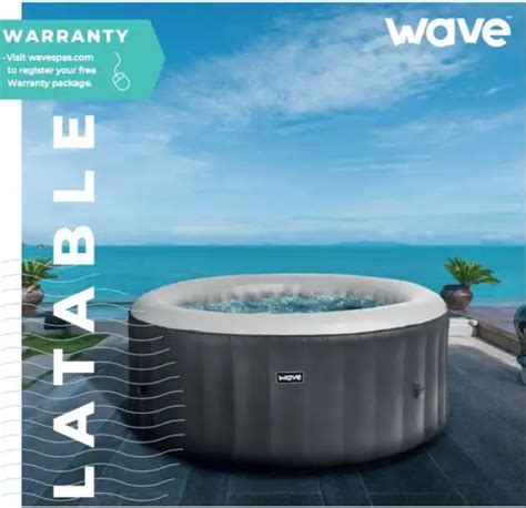 Wave Atlantic 4 Person Round Inflatable Hot Tub User Manual