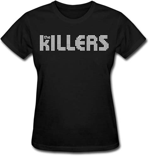 delifhted women s the killers band logo t shirt black uk clothing