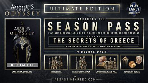 Assassins Creed Odyssey Pre Order Bonus And Collectors Editions