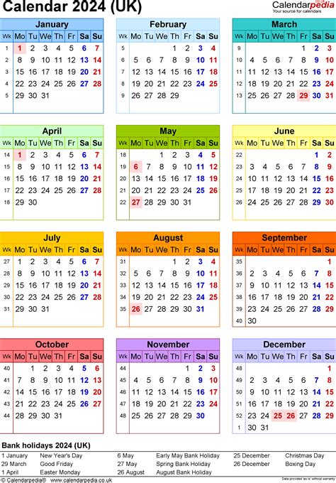 2024 Calendar Templates And Images Calendar For 2024 Printable 2024