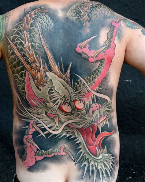 Backpiece Dragons Japanese Tattoo Slave To The Needle