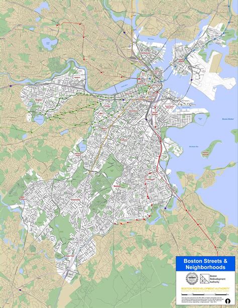 Map Of Boston Street Streets Roads And Highways Of Boston