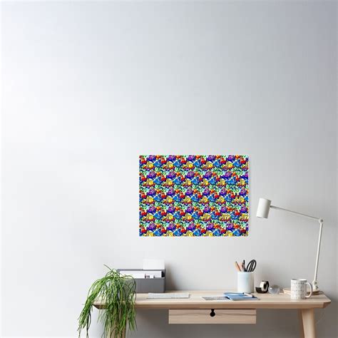 Happy Fish Stereogram Poster By Jmarp Redbubble