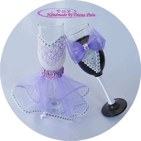 Handmade by Diana Puiu | Bridal wine glasses, Wedding glasses, Wine glasses