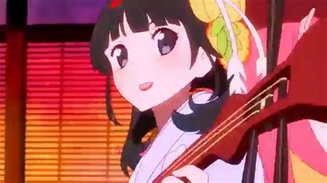 Anime Girl Plays On A Funny Banjo Youtube