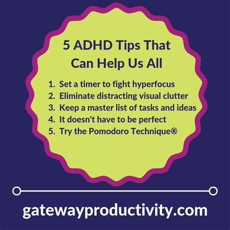 5 Adhd Tips That Can Help Us All • Gateway Productivity • St Louis Mo