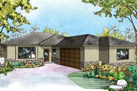 Our ranch style home plan collection contains beautiful single level homes with a long street facade. Ranch House Plans - Lostine 30-942 - Associated Designs
