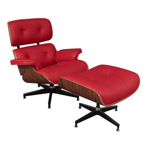 5.0 out of 5 stars. Eames Style Leather Lounge Chair & Ottoman Reproduction by ...