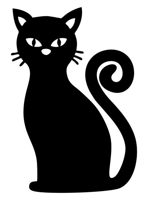 A Black Cat With Big Eyes Sitting Down
