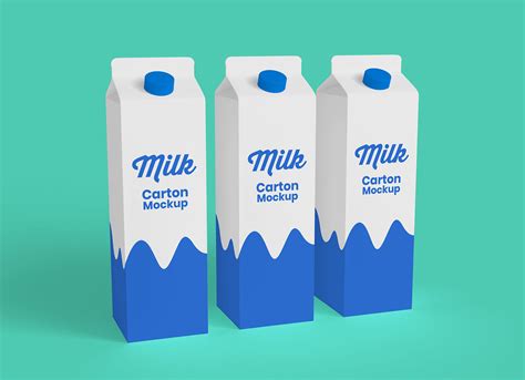 Free Juice Milk Carton Mockup Psd Set Good Mockups