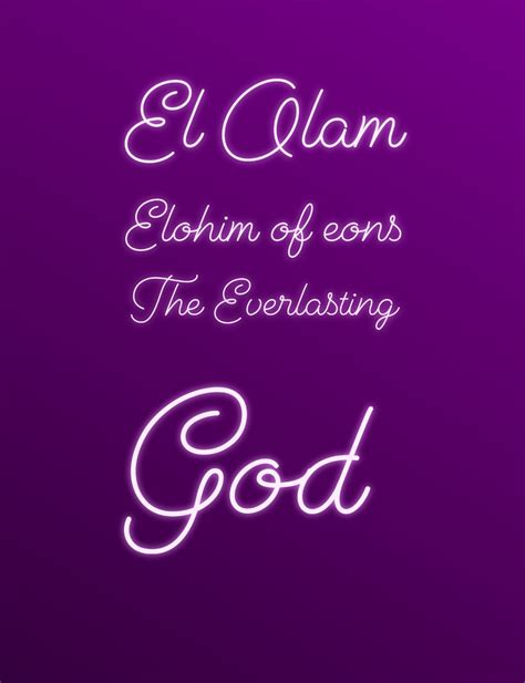 El Olam - The Everlasting God ...from everlasting to everlasting He is God | Names of god, Bible ...