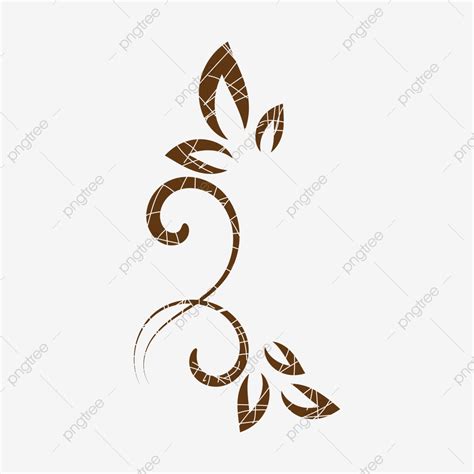 Gambar Ornamen Bunga Dekoratif Untuk Stensil Terisolasi Dekoratif