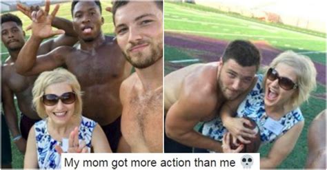 Cougar Mom Hangs Out With Shirtless Football Players At Daughters