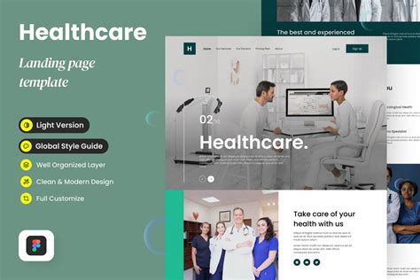 Hypercare Healthcare Landing Page Landing Page Templates Creative