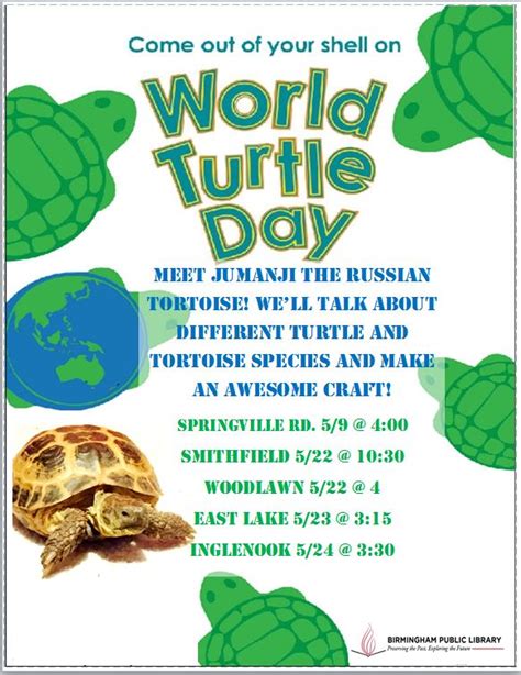 Selected Bpl Branches To Celebrate World Turtle Day May 9 24